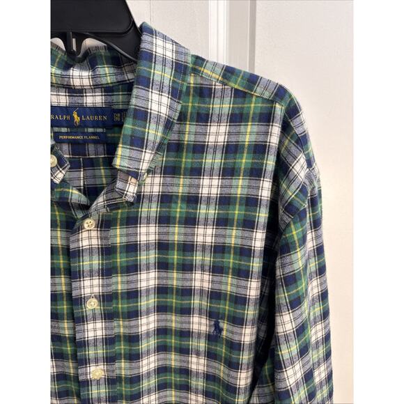 Ralph Lauren Classic Fit Performance Flannel Long Sleeve Mens XXL Button Down - Picture 6 of 9